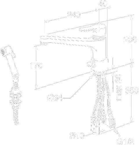 Gustavsberg Nautic k�ksblandare, med avst�ngning och handdusch