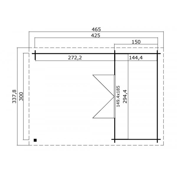 Friggebod Gordon - 12,8 m² Friggebod Gordon - 12,8 m²