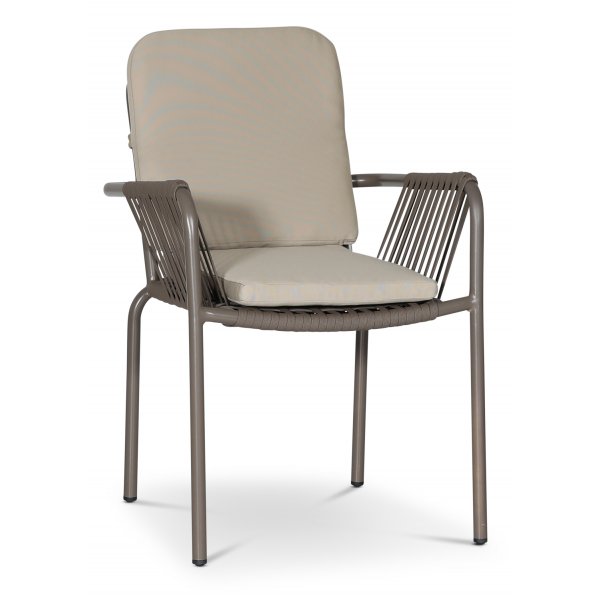 Lincoln stol - Grå med beige dyna Lincoln stol - Grå med beige dyna