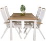 Dotorp Matgrupp (160x90) - Vit/Natur - 4 Stolar