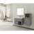 Badrumsmöbler Sorrento 65 - Cementfärgat med spegel- & sidoskåp