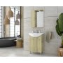 Badrumsmbler Ritmo 55 - Natural Oak med spegelskp