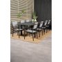 Holma Matgrupp (160x100) - Svart - 8 Stolar