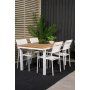Dotorp Matgrupp (160x90) - Vit/Natur - 4 Stolar