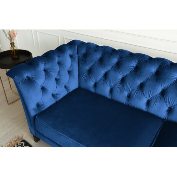 Soffa 3-sits Chesterfield Blå - Milton Soffa 3-sits Chesterfield Blå - Milton