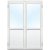 Parfönsterdörr i Trä - 3-glas - U-värde: 1.1