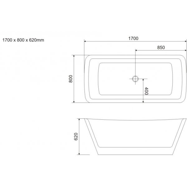 Badkar Hermosa - 170 cm Badkar Hermosa - 170 cm