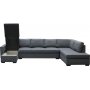 U-soffa Solna v�ndbar - 367 cm - m�rkgr�