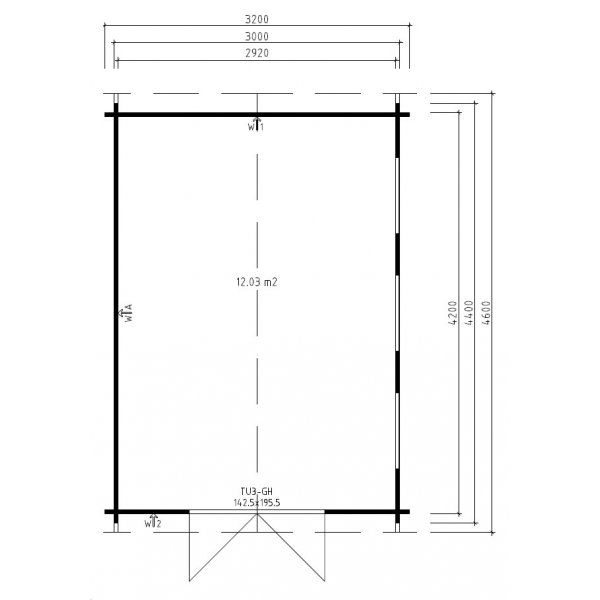 Friggebod Gösta B - 14 m² Friggebod Gösta B - 14 m²