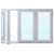 3-glas aluminiumfönster utåtgående - 3-Luft - U-värde 1,1