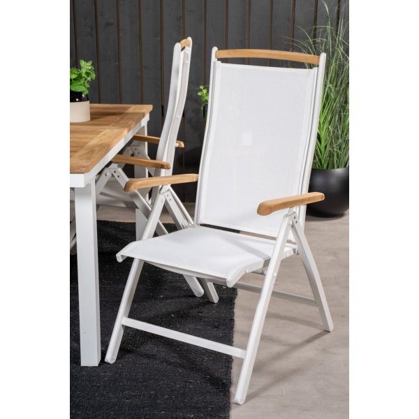 Dotorp Matgrupp (160x90) - Vit/Natur - 4 Stolar