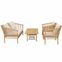 Bambu loungegrupp utomhus Soffa, 2 f�t�ljer & bord i naturmaterial