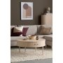 Slide soffbord �90 cm - Vitpigmenterad ek