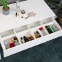 Sminkbord vitt med f�rvaring 90 cm bred