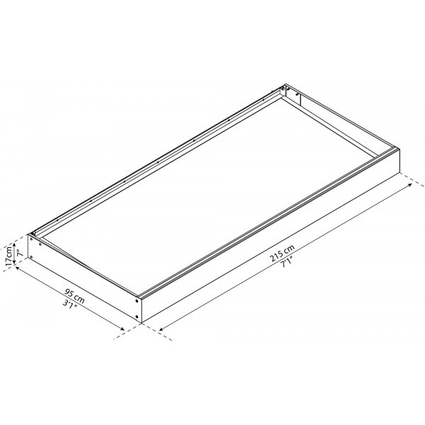 Canopia Sophia Opal Indgangsloft 0,9 x 2 Hvid/opal glas
