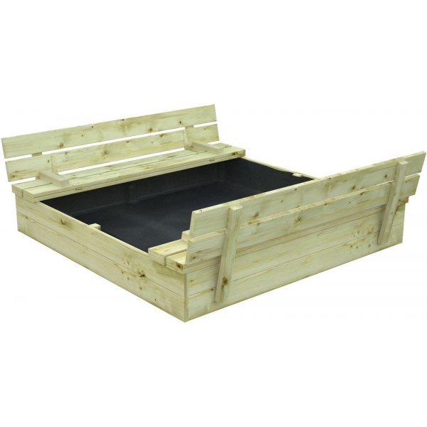 Sandlåda Sandy 12 med lock - Grön djupimpregnerad Sandlåda Sandy 12 med lock - Grön djupimpregnerad