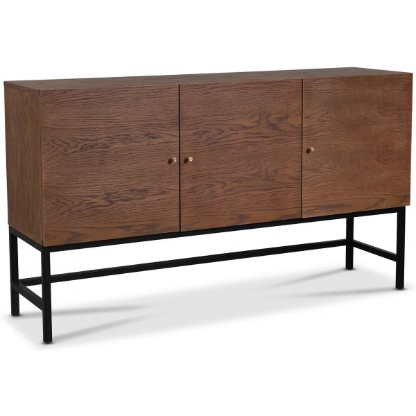 Carl sideboard i brunbetsad ek med 3 d�rrar
