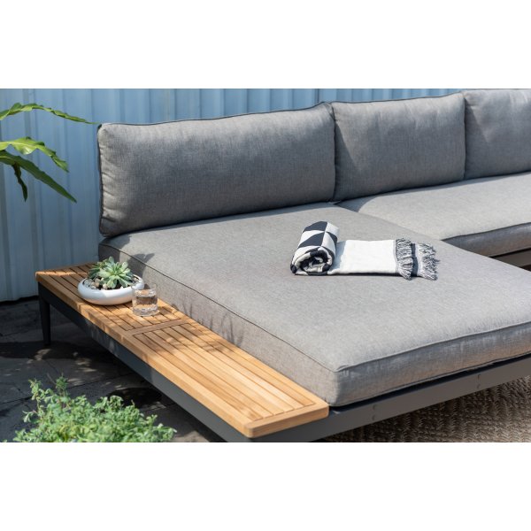 Lifestyle Garden Topaz Loungegruppe mit Tagesbett - Grau/Teak