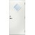 Au�ent�r mit Fenster, Effektt�r Amelia - Wei�, 2-fach verglaste Kassette, U-Wert 1,0 + Rahmenh�lsen