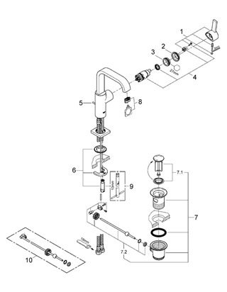 Grohe 1-grebs armatur til håndvask, DN 15 Allure 32146 Grohe 1-grebs armatur til håndvask, DN 15 Allure 32146