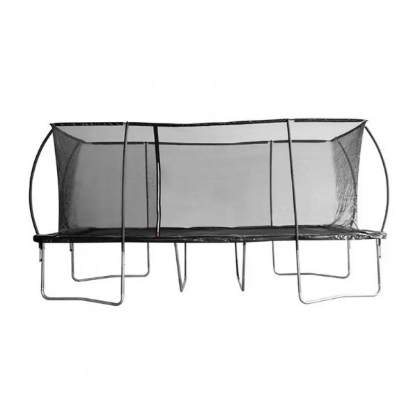 Rektangul�r studsmatta med skyddsn�t � Svart