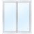 Parfönsterdörr 3-glas - Utåtgående - PVC - U-värde 0,96