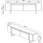 Erki TV-b�nk - Travertin/silver