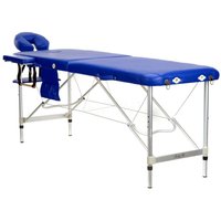Massagebänk med metallben - 2 zoner - Blå Massagebänk med metallben - 2 zoner - Blå