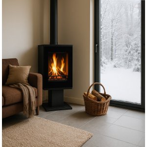 Brændeovn 9 kW | Brændeovn med glasfront | Rauma Brændeovn 9 kW | Brændeovn med glasfront | Rauma