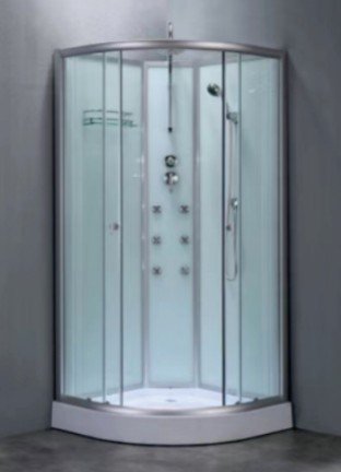 Duschkabin – Nebula | 90×90 cm | Helkapslad med vit glas & massage Duschkabin – Nebula | 90×90 cm | Helkapslad med vit glas & massage