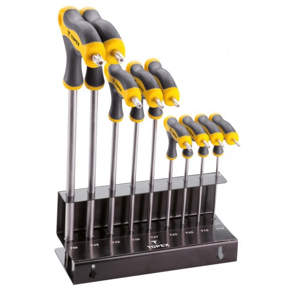Torxnyckelset med T-handtag T10 - T50, 9 delar