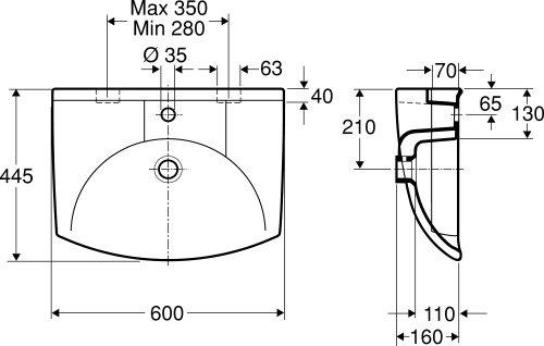 Ifö Sign tvättställ 7362 Vit Ifö Sign tvättställ 7362 Vit