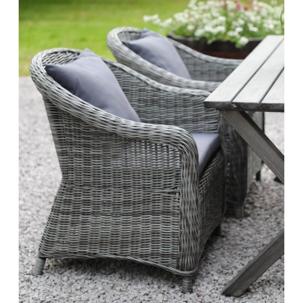 Matgrupp - Scottsdale Bord 150 cm | Rustik grå inklusive 4 fåtöljer Matgrupp - Scottsdale Bord 150 cm | Rustik grå inklusive 4 fåtöljer