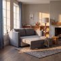 1 Liten Bäddsoffa Mind 2-sits Framåtbäddad - Antracit, bredd 139 & 197x122 cm