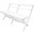 Knohult udendrs sofa | havebnk - Hvid (foldbar)