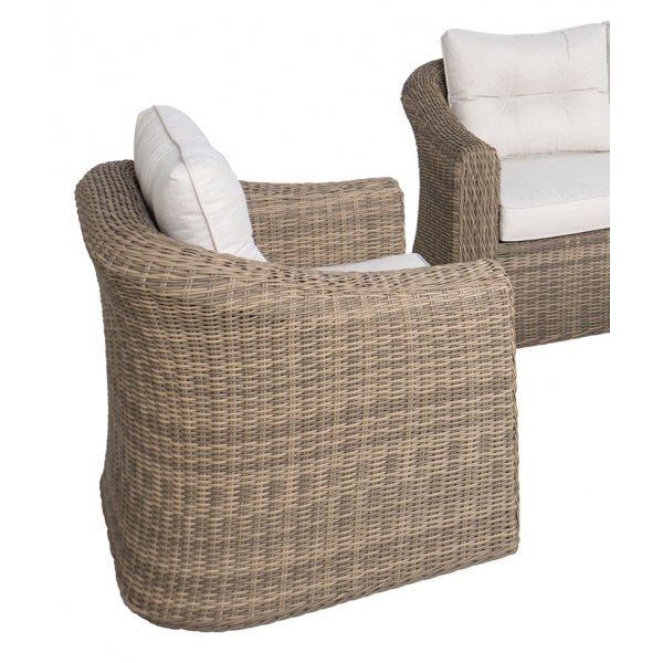 Outdoorgruppe natur / offwhite - Saint Tropez + Reinigungsspray für Gartenmöbel Outdoorgruppe natur / offwhite - Saint Tropez + Reinigungsspray für Gartenmöbel