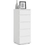 Nova Byr� vit med 5 l�dor 40 cm bred och 106,5 cm h�g