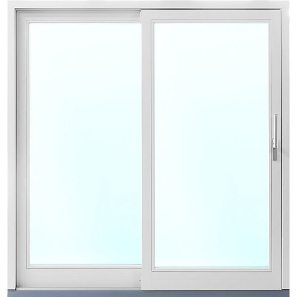2-teiliger Fassadenabschnitt in Holz mit Schiebetür - 3-Glas 2-teiliger Fassadenabschnitt in Holz mit Schiebetür - 3-Glas