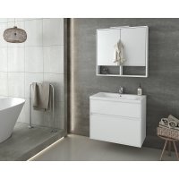 Badrumsmöbler Instinct 80 - Vitt med spegelskåp Badrumsmöbler Instinct 80 - Vitt med spegelskåp