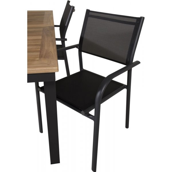 Dotorp Spisegruppe (160x90) - Sort/Natur - 4 Stole Dotorp Spisegruppe (160x90) - Sort/Natur - 4 Stole