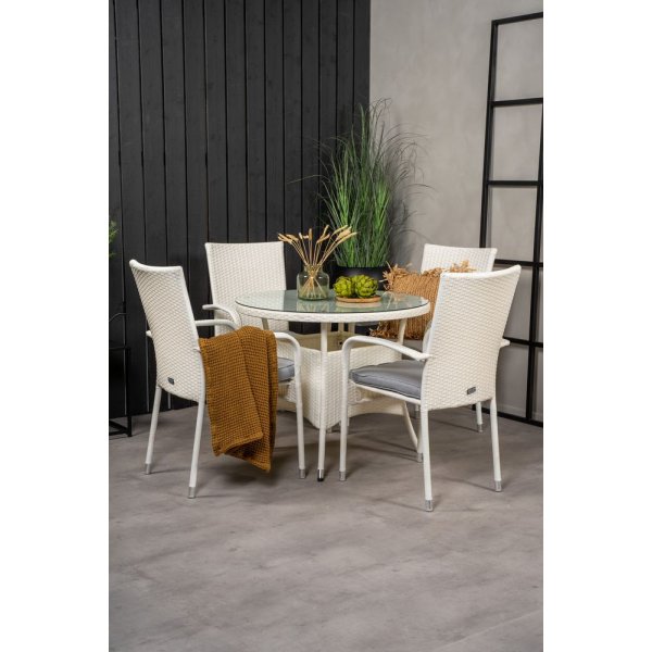 Frubol Matgrupp (�90) - Vit - 4 Stolar