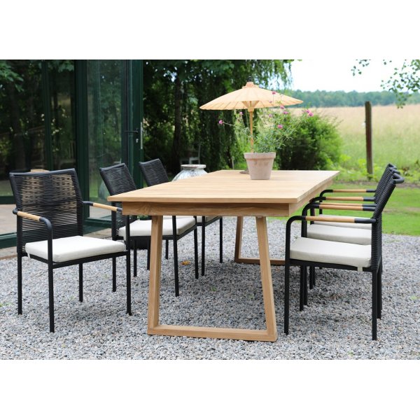 Matbord Salt� i teak - 240x100 cm