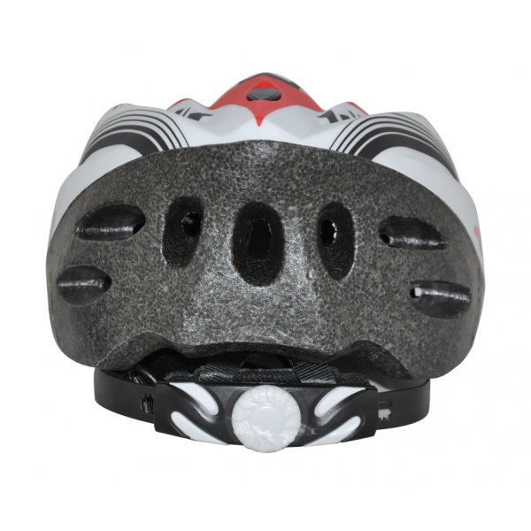 Cykelhj�lm Cooper vit & r�d