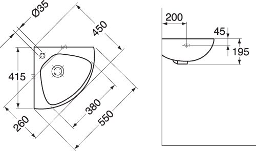 Gustavsberg 7327 98 tv�ttst�ll f�r h�rnmontage