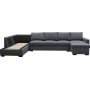 U-soffa Solna v�ndbar - 367 cm - m�rkgr�