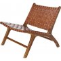 1 Fåtölj Läder Konjak/Teak - Porto