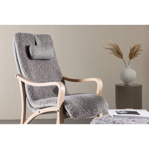 F�r� loungestol - Ljusgr�/Whitewash
