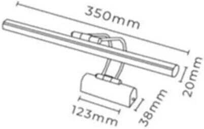 Fleet tavelbelysning 35 cm - Guld