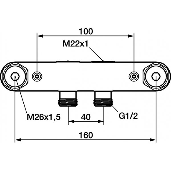 FM Mattsson Blandarfäste Krom FM Mattsson Blandarfäste Krom