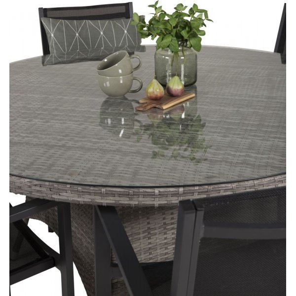 Frubol Matgrupp (�150) - Svart/Gr� - 6 Stolar